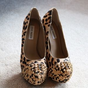 Steve Madden Leopard Studded Heels
